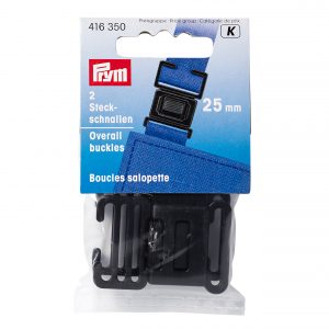 Clip buckles, flat, 25mm, black