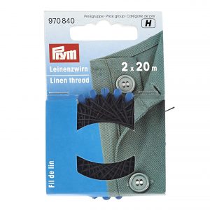 Linen thread, black, 20m