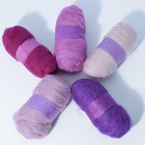 FELTING FIBRE WOOL ASSTD PACK 5